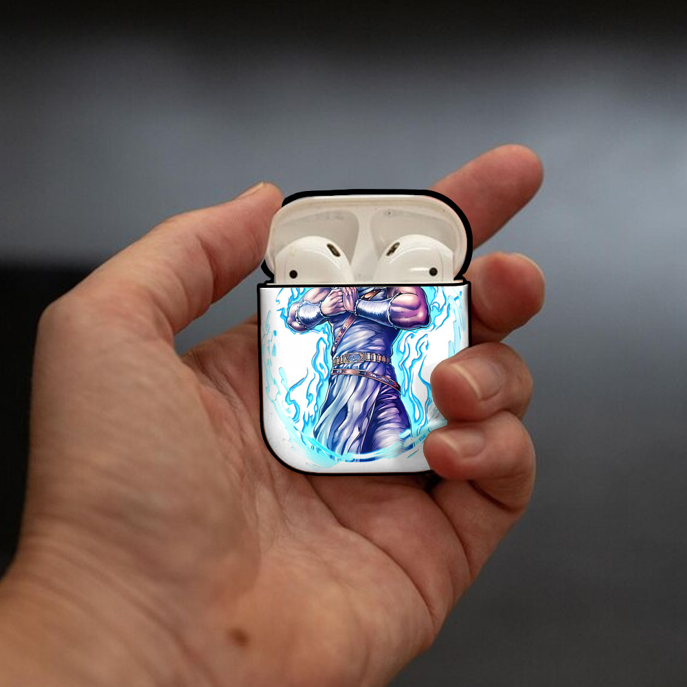 北斗の拳 Fist of the North Star AirPods 第2世代保護ケース ハードシェル ブラック 耐衝撃・防指紋・カラビナ付き