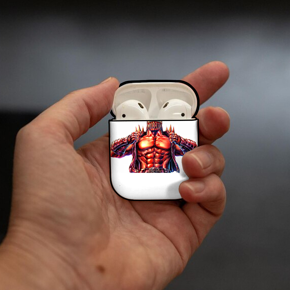 北斗の拳 Fist of the North Star AirPods 第2世代保護ケース ハードシェル ブラック 耐衝撃・防指紋・カラビナ付き