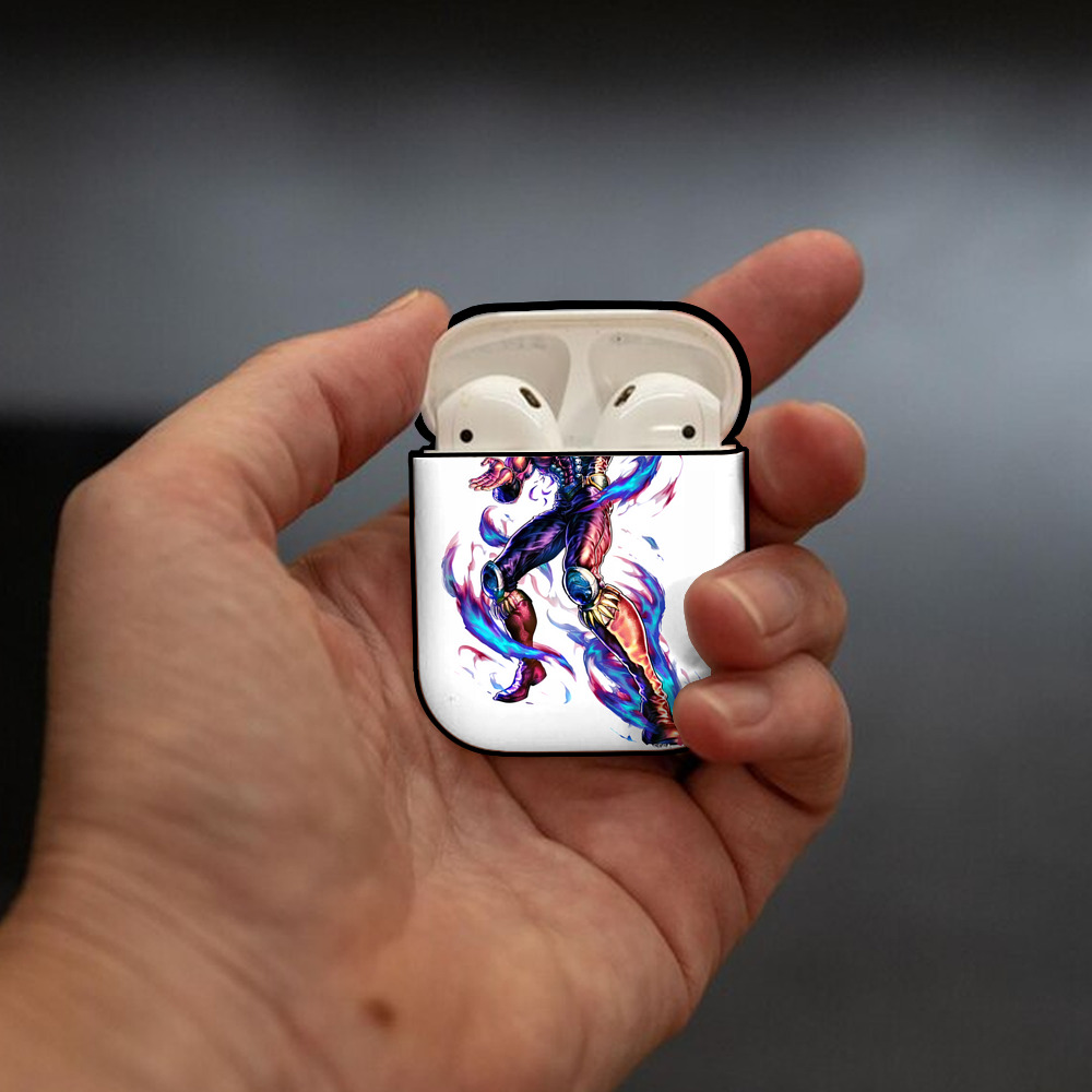 北斗の拳 Fist of the North Star AirPods 第2世代保護ケース ハードシェル ブラック 耐衝撃・防指紋・カラビナ付き