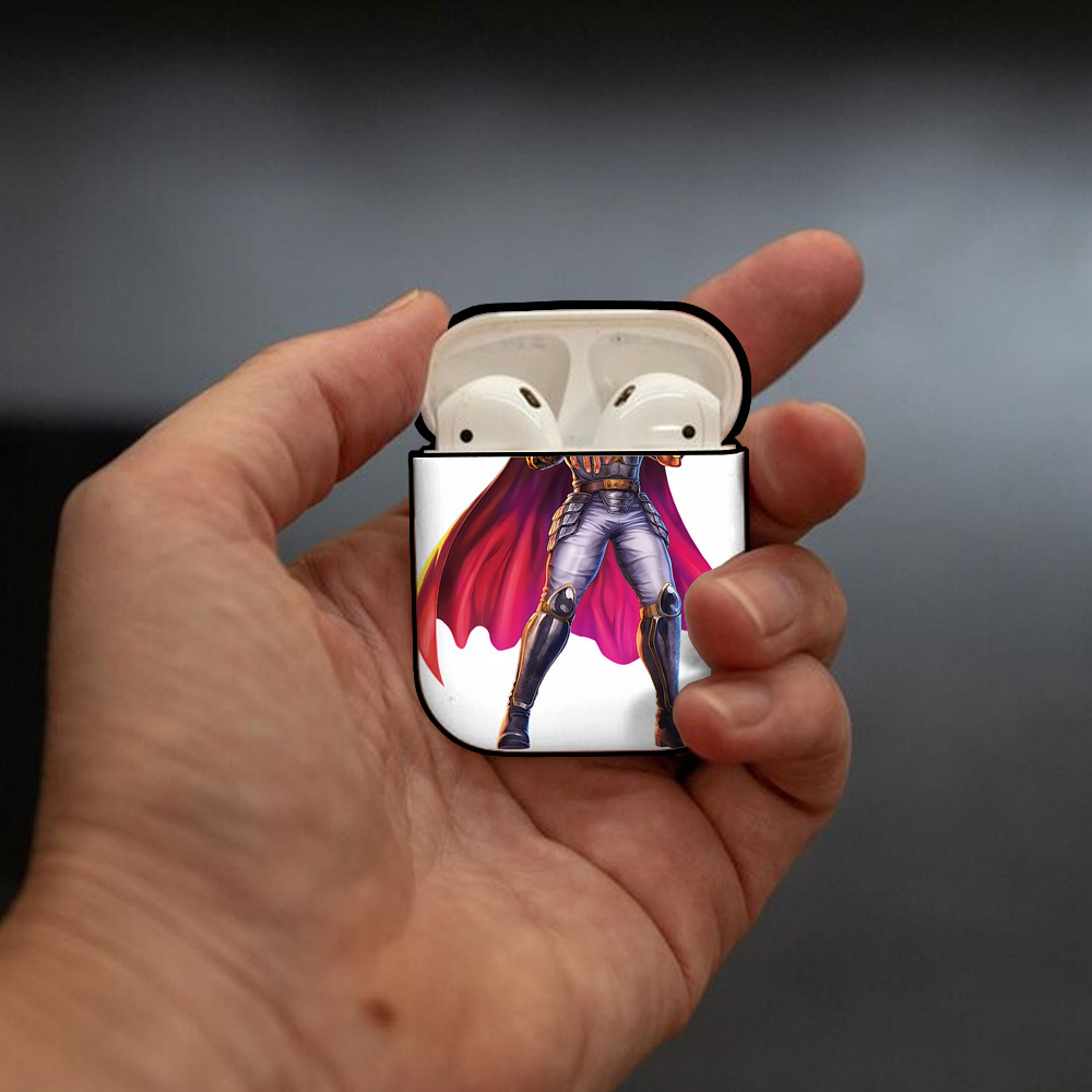 北斗の拳 Fist of the North Star AirPods 第2世代保護ケース ハードシェル ブラック 耐衝撃・防指紋・カラビナ付き