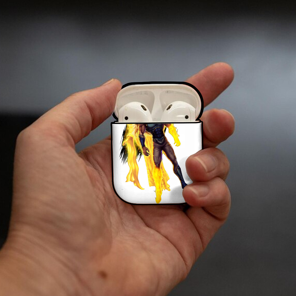 北斗の拳 Fist of the North Star AirPods 第2世代保護ケース ハードシェル ブラック 耐衝撃・防指紋・カラビナ付き