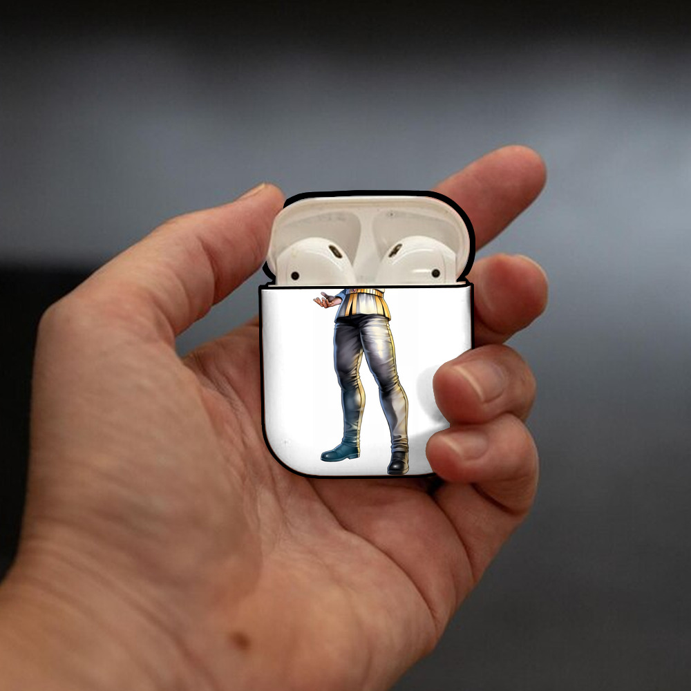 北斗の拳 Fist of the North Star AirPods 第2世代保護ケース ハードシェル ブラック 耐衝撃・防指紋・カラビナ付き