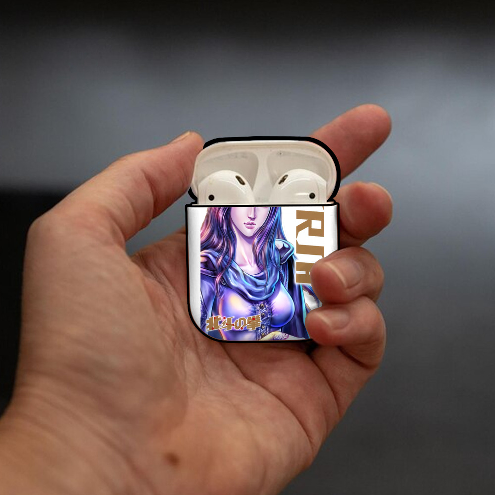 北斗の拳 Fist of the North Star AirPods 第2世代保護ケース ハードシェル ブラック 耐衝撃・防指紋・カラビナ付き
