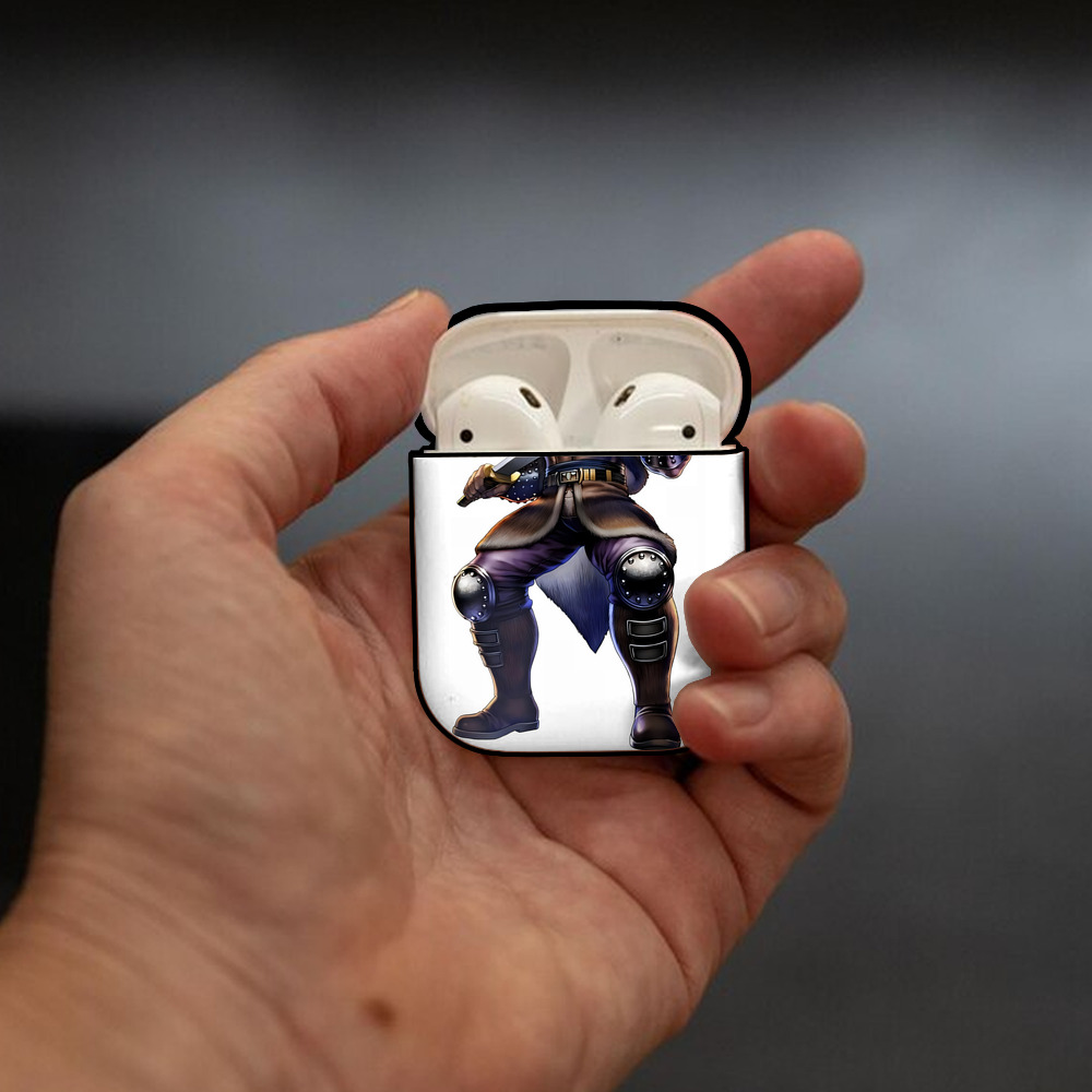 北斗の拳 Fist of the North Star AirPods 第2世代保護ケース ハードシェル ブラック 耐衝撃・防指紋・カラビナ付き