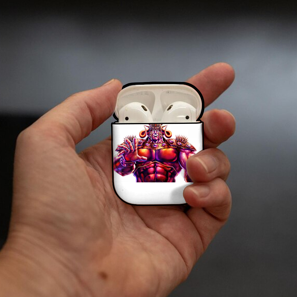 北斗の拳 Fist of the North Star AirPods 第2世代保護ケース ハードシェル ブラック 耐衝撃・防指紋・カラビナ付き