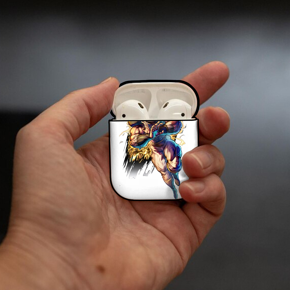 北斗の拳 Fist of the North Star AirPods 第2世代保護ケース ハードシェル ブラック 耐衝撃・防指紋・カラビナ付き
