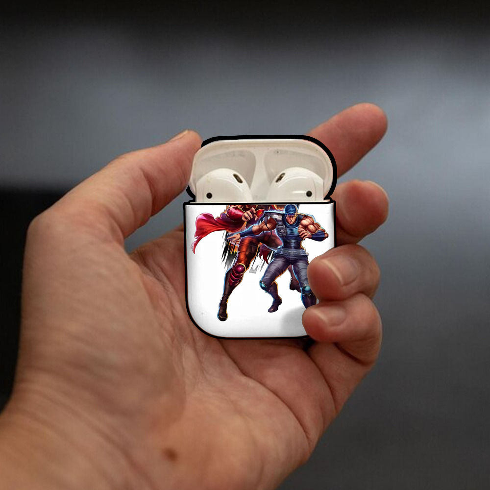 北斗の拳 Fist of the North Star AirPods 第2世代保護ケース ハードシェル ブラック 耐衝撃・防指紋・カラビナ付き
